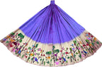 Exquisite Purple Pure Silk Paithani Handloom Lehenga Fabric - Luxurion World