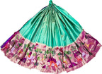 Elegant Blue Pure Tissue Silk Paithani Handloom Lehenga Fabric - Luxurion World