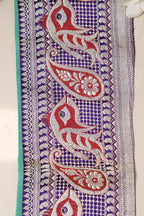 Blue Banarasi Handloom Vintage Pure Silk Border Lace ( 1 Mtr ) - Luxurion World