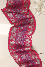 Pink Banarasi Handloom Vintage Pure Silk Border Lace ( 1 Mtr ) - Luxurion World