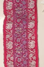 Pink Banarasi Handloom Vintage Pure Silk Border Lace ( 1 Mtr ) - Luxurion World