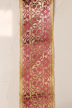 Golden Banarasi Handloom Vintage Pure Silk Border Lace ( 1 Mtr ) - Luxurion World