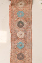 Peach Banarasi Handloom Vintage Pure Silk Border Lace ( 1 Mtr ) - Luxurion World
