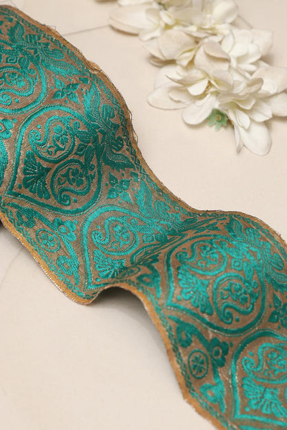 Blue Banarasi Handloom Vintage Pure Silk Border Lace ( 1 Mtr )