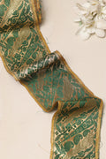 Green Banarasi Handloom Vintage Pure Silk Border Lace ( 1 Mtr ) - Luxurion World