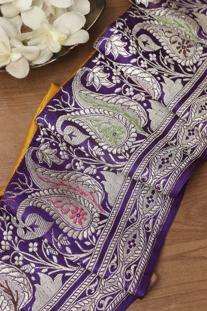 Vintage Purple Banarasi Silk Border - 0.5 Mtr - Luxurion World