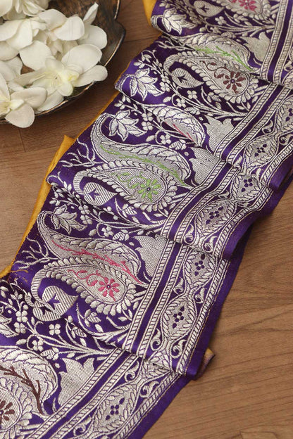 Vintage Purple Banarasi Silk Border - 0.5 Mtr - Luxurion World