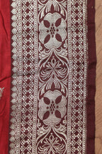 Maroon Banarasi Handloom Vintage Pure Silk Border ( 0.5 Mtr ) - Luxurion World