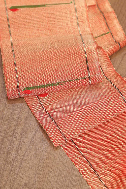 Golden Handloom Paithani Pure Silk Single Muniya Border ( 1 Mtr ) - Luxurion World