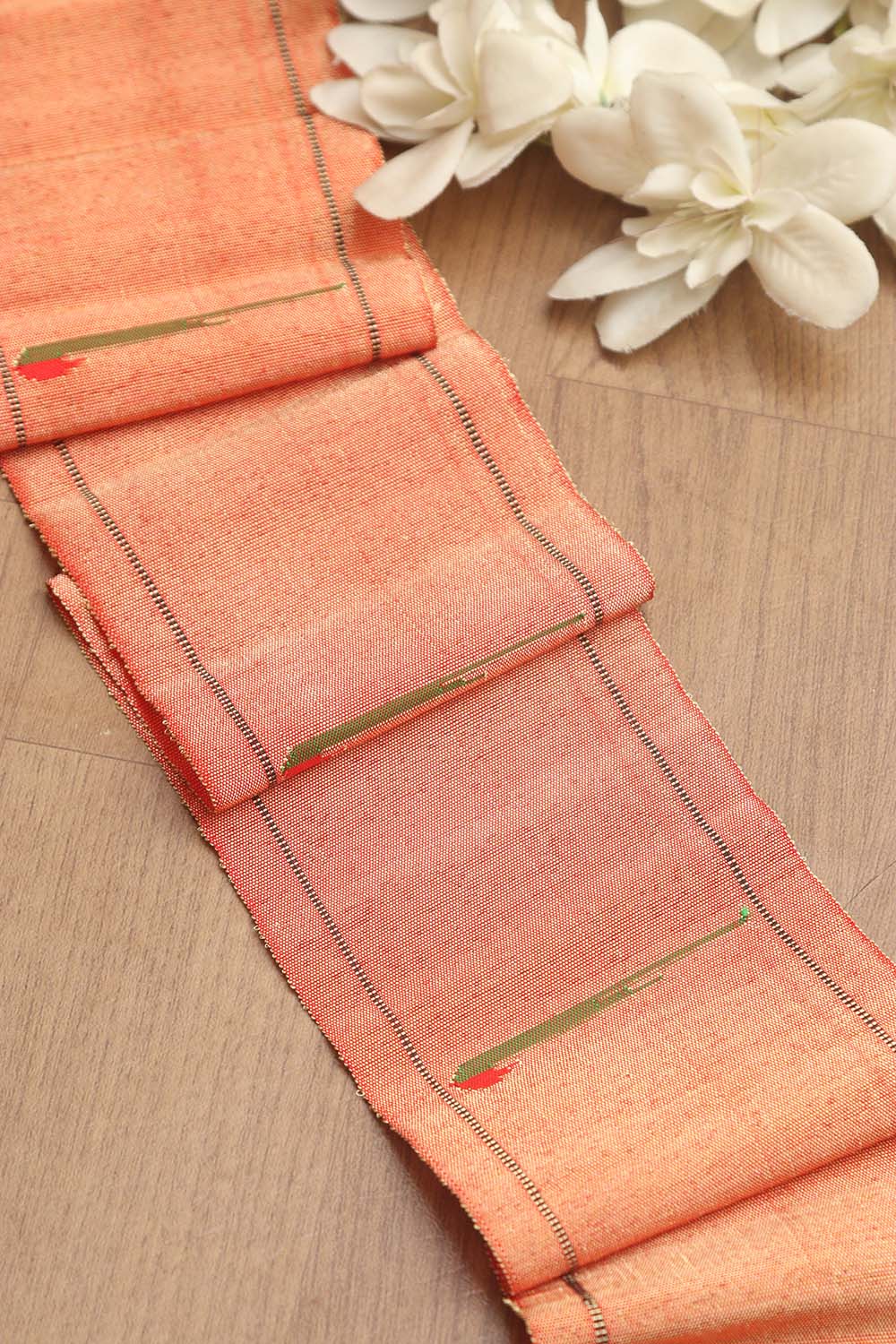 Golden Handloom Paithani Pure Silk Single Muniya Border ( 1 Mtr ) - Luxurion World