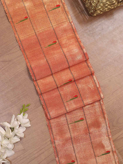 Golden Handloom Paithani Pure Silk Triple Muniya Border ( 1 Mtr ) - Luxurion World