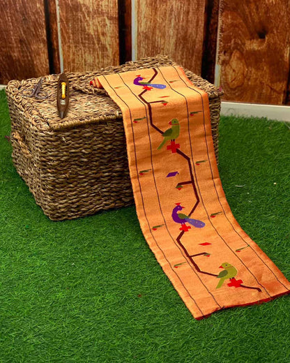 Golden Handloom Paithani Pure Silk Border: 1 Mtr - Luxurion World