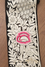Multicolor Hand Embroidered Parsi Georgette Lace ( 9 Mtr ) - Luxurion World