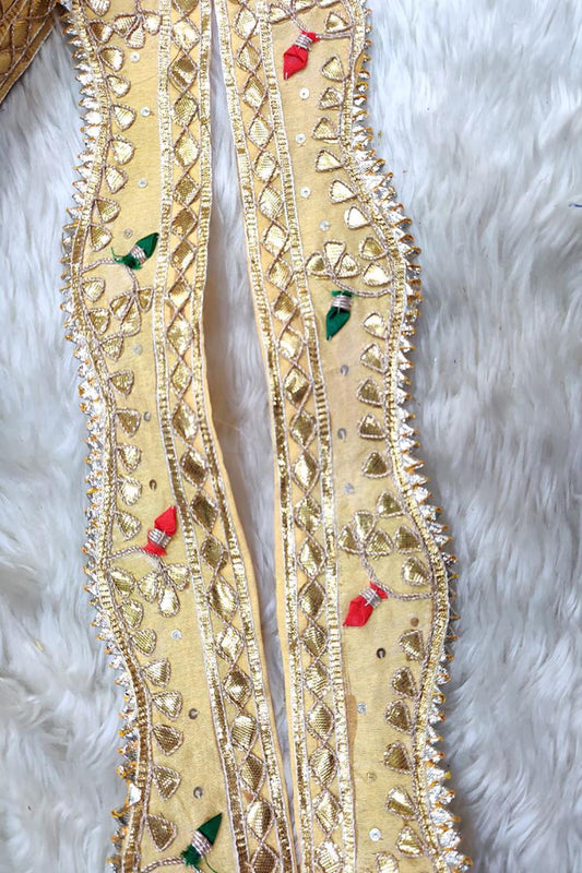 Golden Traditional Hand Gota Work Lace ( Roll OF 9 Meter ) - Luxurion World