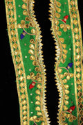 Green Traditional Hand Gota Work Lace ( Roll OF 9 Meter ) - Luxurion World