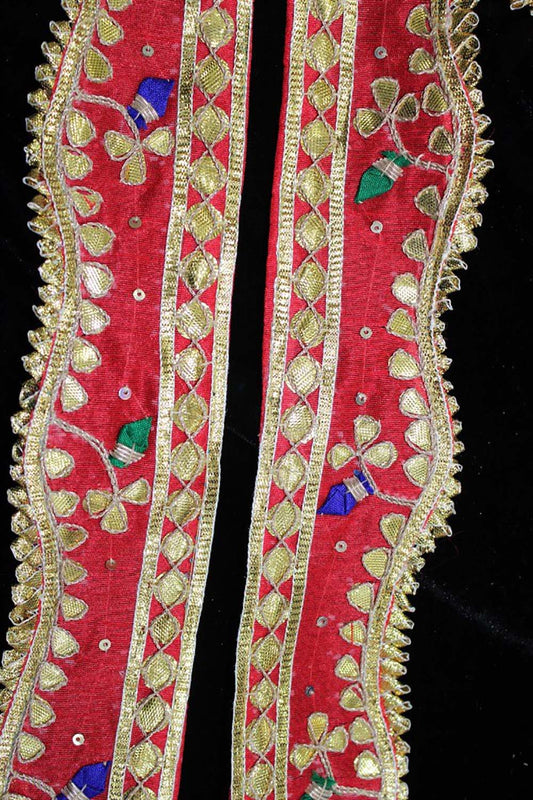 Red Traditional Hand Gota Work Lace ( Roll OF 9 Meter ) - Luxurion World