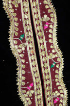 Maroon Traditional Hand Gota Work Lace ( Roll OF 9 Meter ) - Luxurion World