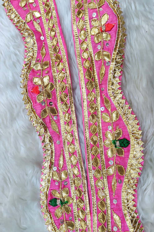 Pink Traditional Hand Gota Work Lace ( Roll OF 9 Meter ) - Luxurion World