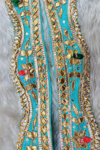 Blue Traditional Hand Gota Work Lace ( Roll OF 9 Meter ) - Luxurion World