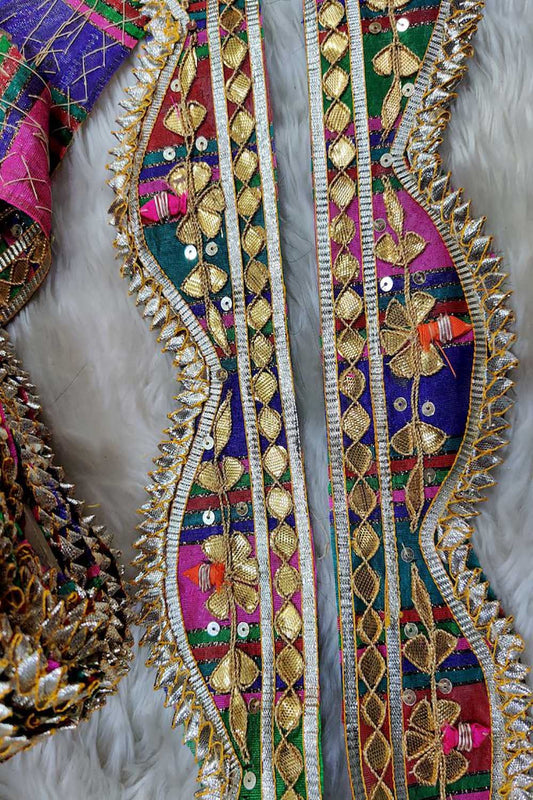 Multicolor Traditional Hand Gota Work Lace ( Roll OF 9 Meter ) - Luxurion World