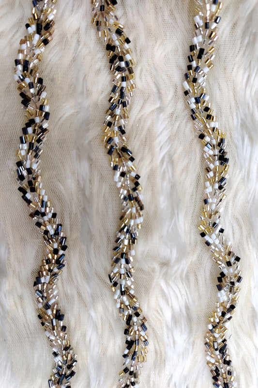 Vibrant Handcrafted Lace with Multicolor Embellishments - Luxurion World