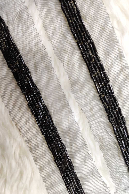Black Embellished Handwork Lace - Luxurion World