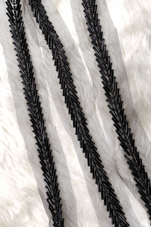Black Embellished Handwork Lace - Luxurion World