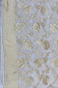 Stunning Dyeable Handloom Banarasi Georgette Saree - Luxurion World