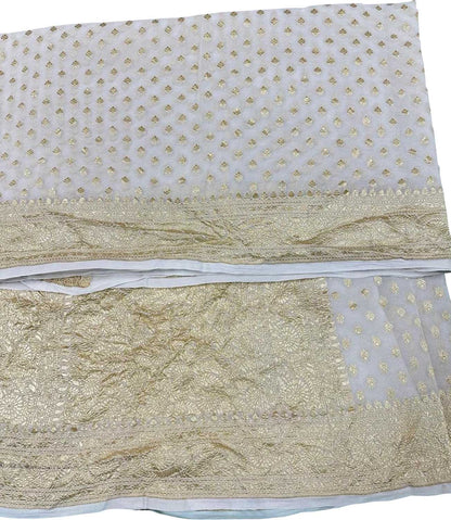 Vibrant Dyeable Handloom Banarasi Georgette Saree - Luxurion World