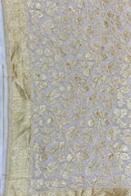 Stunning Dyeable Handloom Banarasi Georgette Saree - Luxurion World