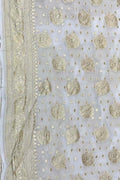 Vibrant Dyeable Handloom Banarasi Georgette Saree - Luxurion World