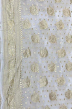 Vibrant Dyeable Handloom Banarasi Georgette Saree - Luxurion World