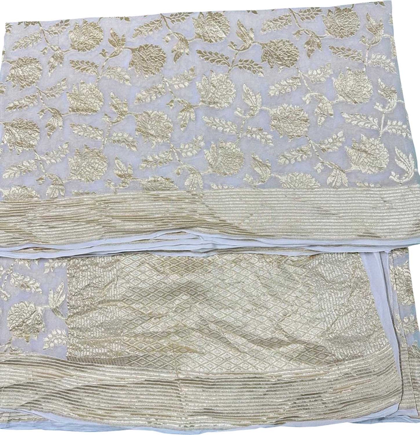 Vibrant Dyeable Handloom Banarasi Georgette Saree - Luxurion World