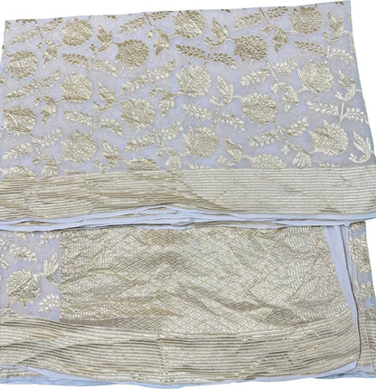 Vibrant Dyeable Handloom Banarasi Georgette Saree - Luxurion World