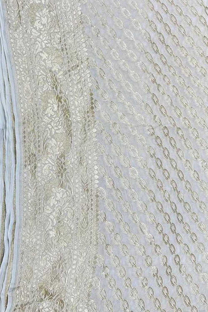 Vibrant Dyeable Handloom Banarasi Georgette Saree - Luxurion World