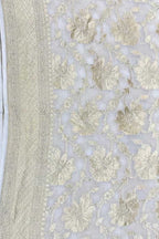 Stunning Dyeable Handloom Banarasi Georgette Saree - Luxurion World