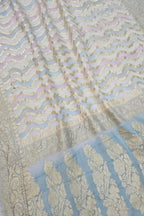 Vibrant Banarasi Georgette Saree with Brush Dye - Luxurion World