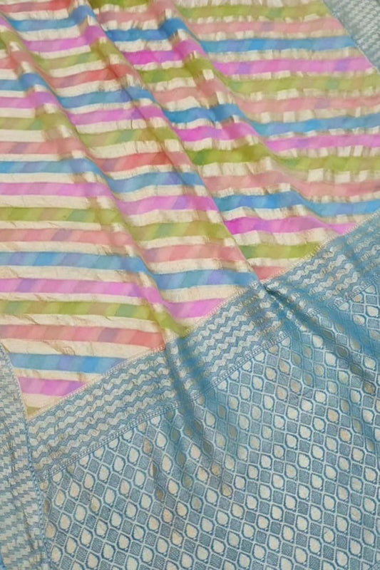 Vibrant Banarasi Georgette Saree with Brush Dyed Design