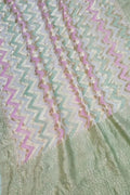 Vibrant Banarasi Georgette Saree with Brush Dyed Design - Luxurion World