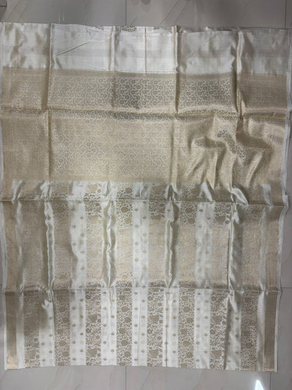 Stunning Dyeable Banarasi Pure Chiniya Saree - Luxurion World