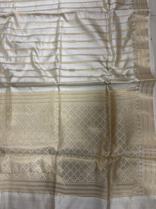 Exquisite Dyeable Banarasi Pure Chiniya Saree - Luxurion World