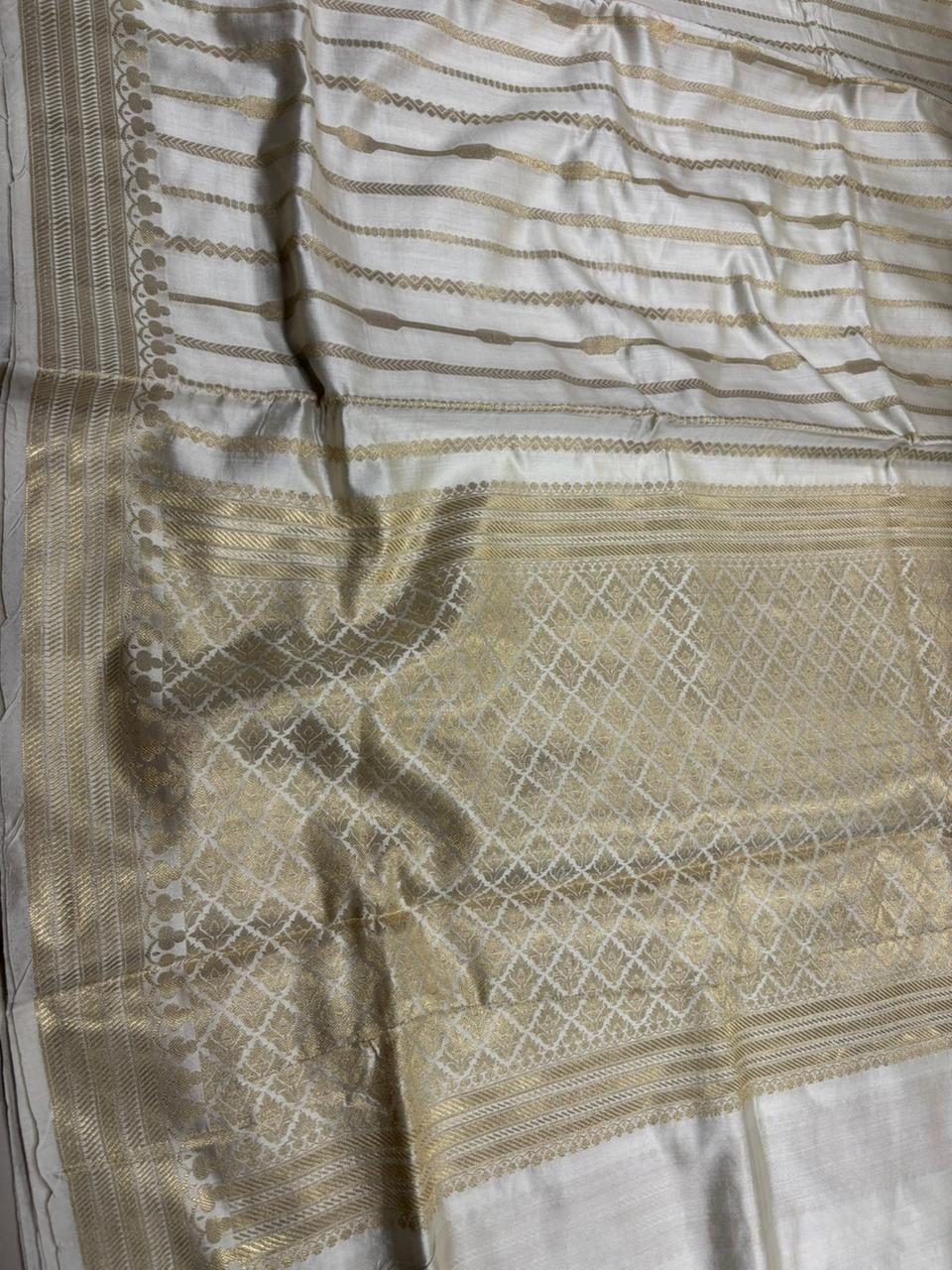 Exquisite Dyeable Banarasi Pure Chiniya Saree - Luxurion World