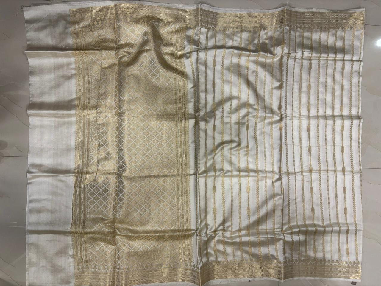 Exquisite Dyeable Banarasi Pure Chiniya Saree - Luxurion World