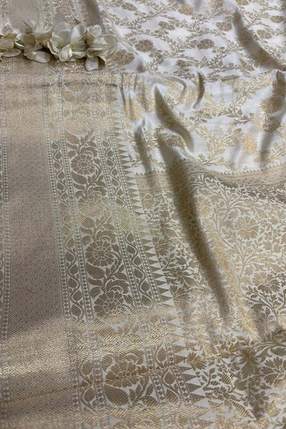 Stunning Dyeable Banarasi Pure Chiniya Silk Saree - Luxurion World