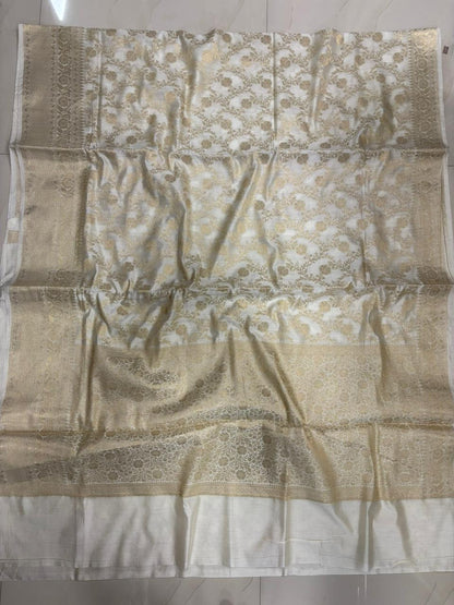 Stunning Dyeable Banarasi Pure Chiniya Silk Saree - Luxurion World