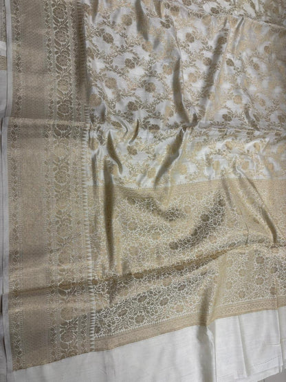 Stunning Dyeable Banarasi Pure Chiniya Silk Saree - Luxurion World