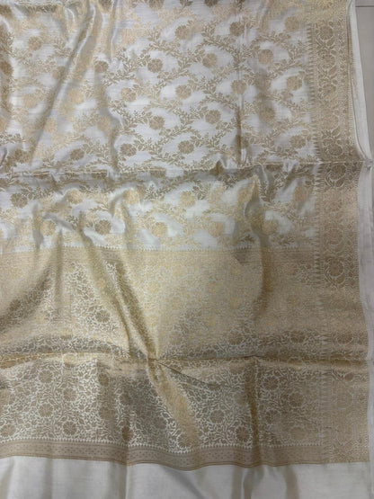 Stunning Dyeable Banarasi Pure Chiniya Silk Saree - Luxurion World