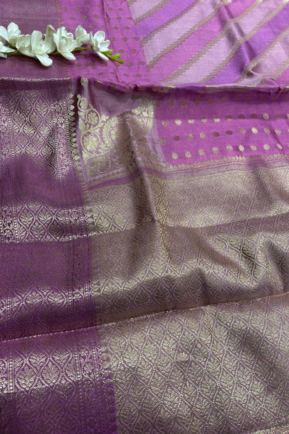 Exquisite Multicolor Banarasi Pure Chiniya Silk Saree - Luxurion World