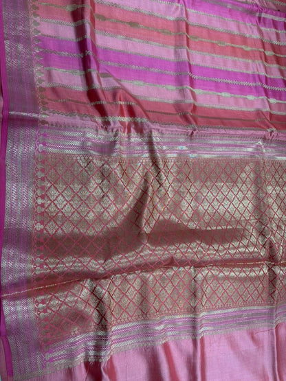 Stunning Multicolor Banarasi Pure Chiniya Silk Saree - Luxurion World