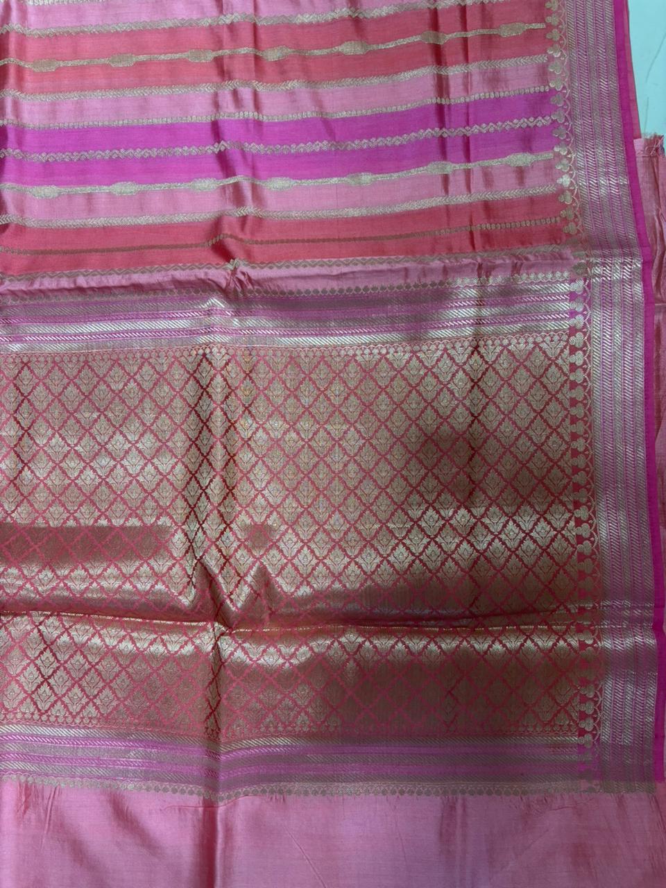 Stunning Multicolor Banarasi Pure Chiniya Silk Saree - Luxurion World